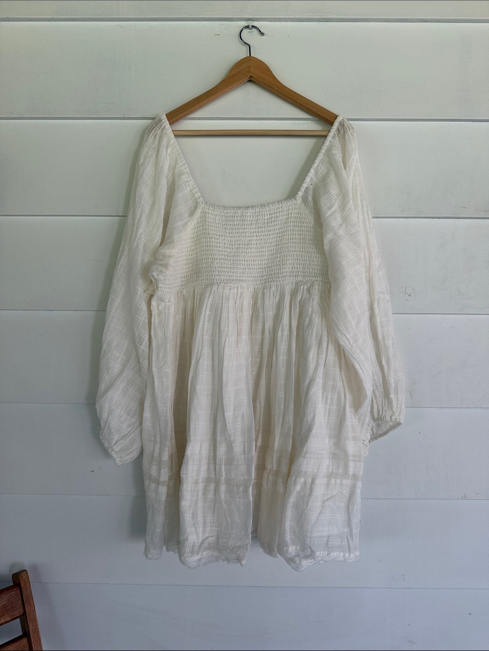 Free People White Crochet Bodice Mini Dress - Picture 6 of 6